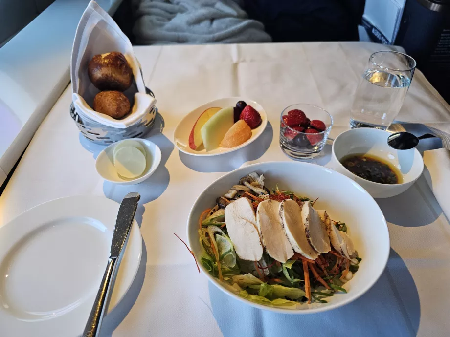 Dinner before landing