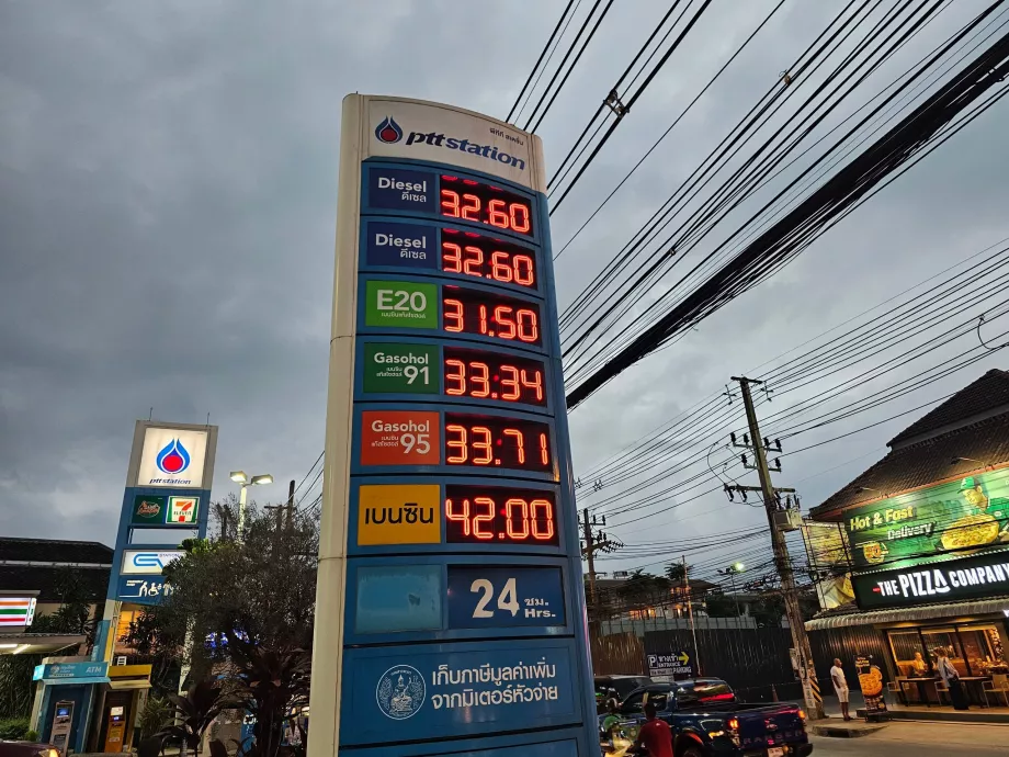 Petrol prices on Koh Samui, 2026
