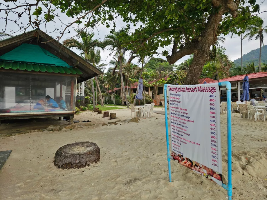 Silver Beach, massage on the beach