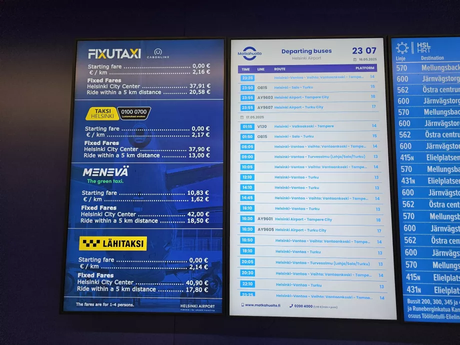 Taxi prices