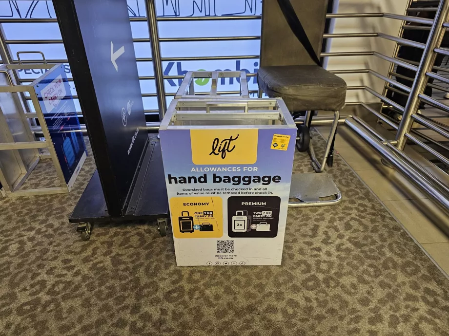 Hand luggage template