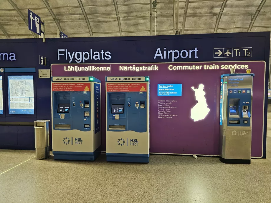 Ticket machines, train stations