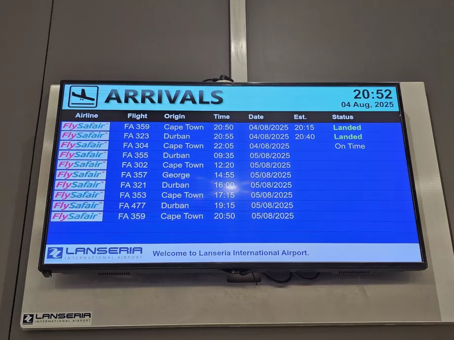 Arrival board