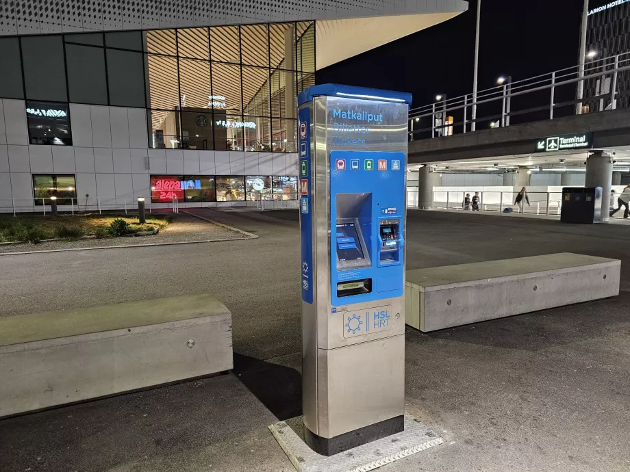 Ticket machine, bus stop