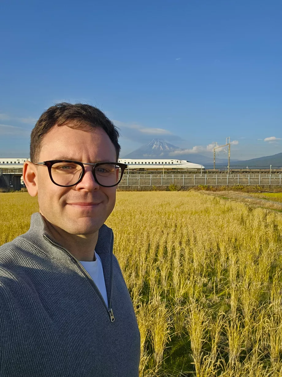 Me on a photo spot near Fuji