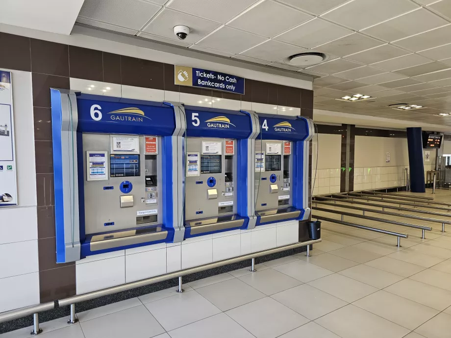 Ticket machine on the Gautrain