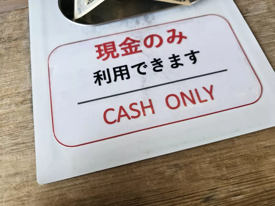 Payment in cash only