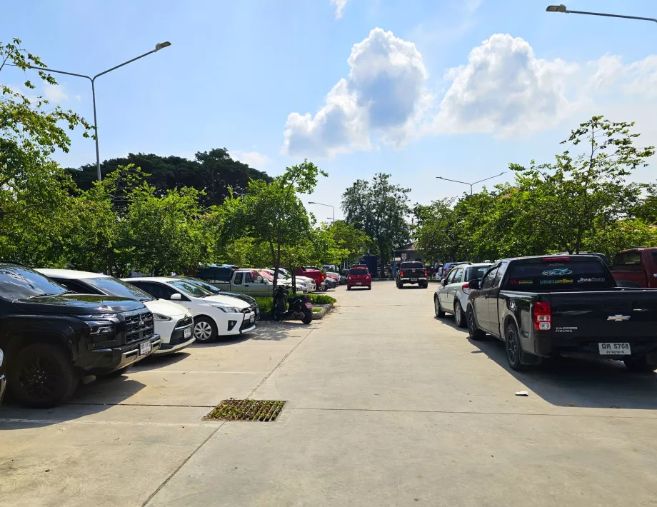 Parking at the marina, pick up of rental car