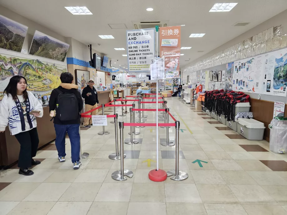 Cash desk at the boat dock