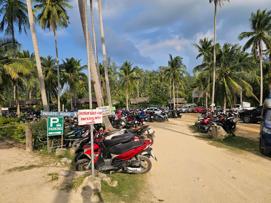 Scooter parking at Malibu Beach