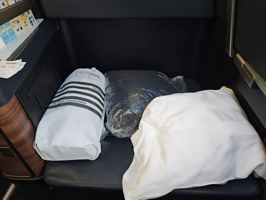 Blanket, pillow, mattress