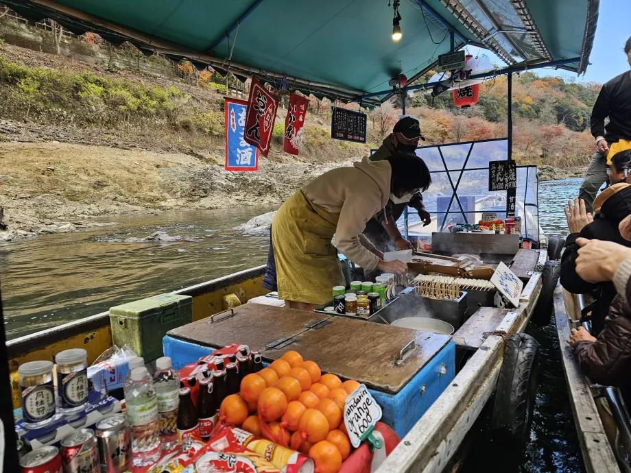 Snack shop on the boat
