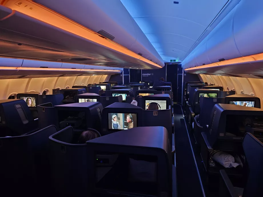General view of the business class cabin