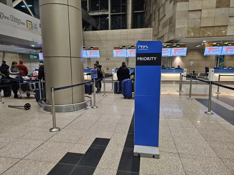 Priority check-in at Cairo Airport