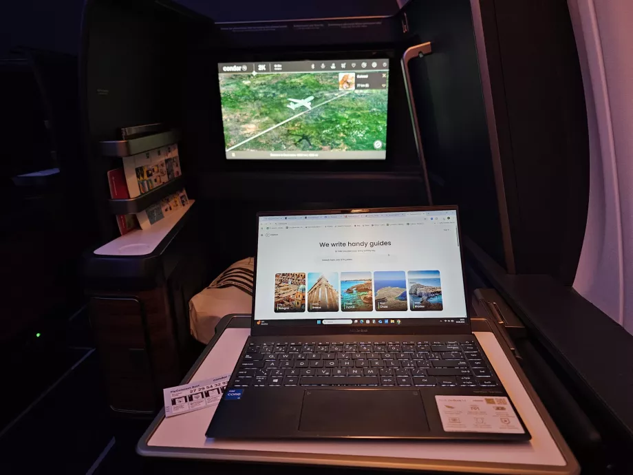 Work on a laptop