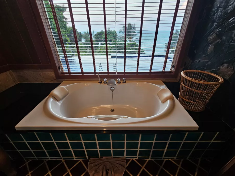 Bathtub in the bathroom