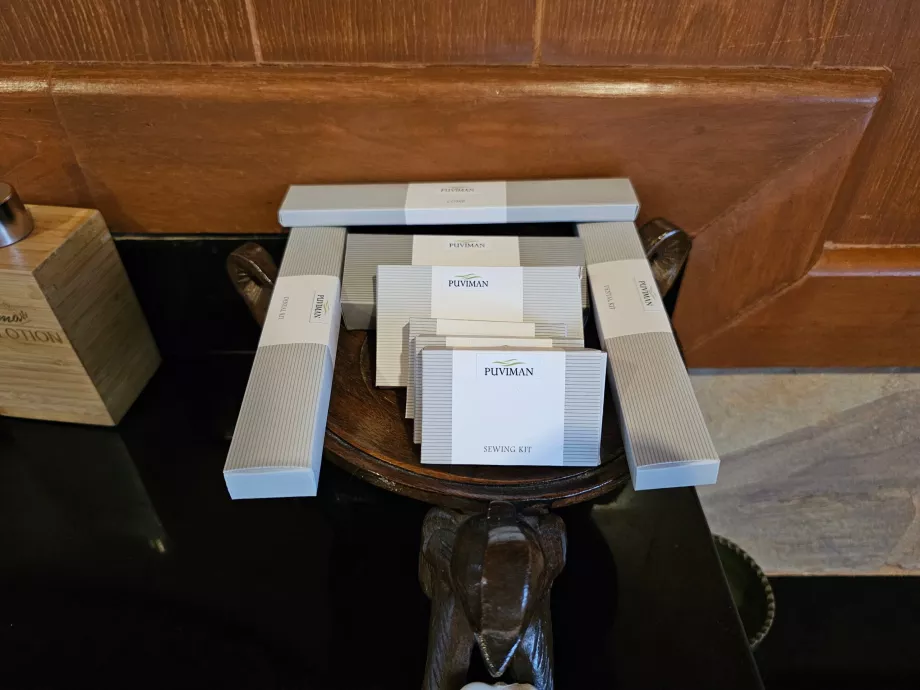 Amenity kit in the bathroom