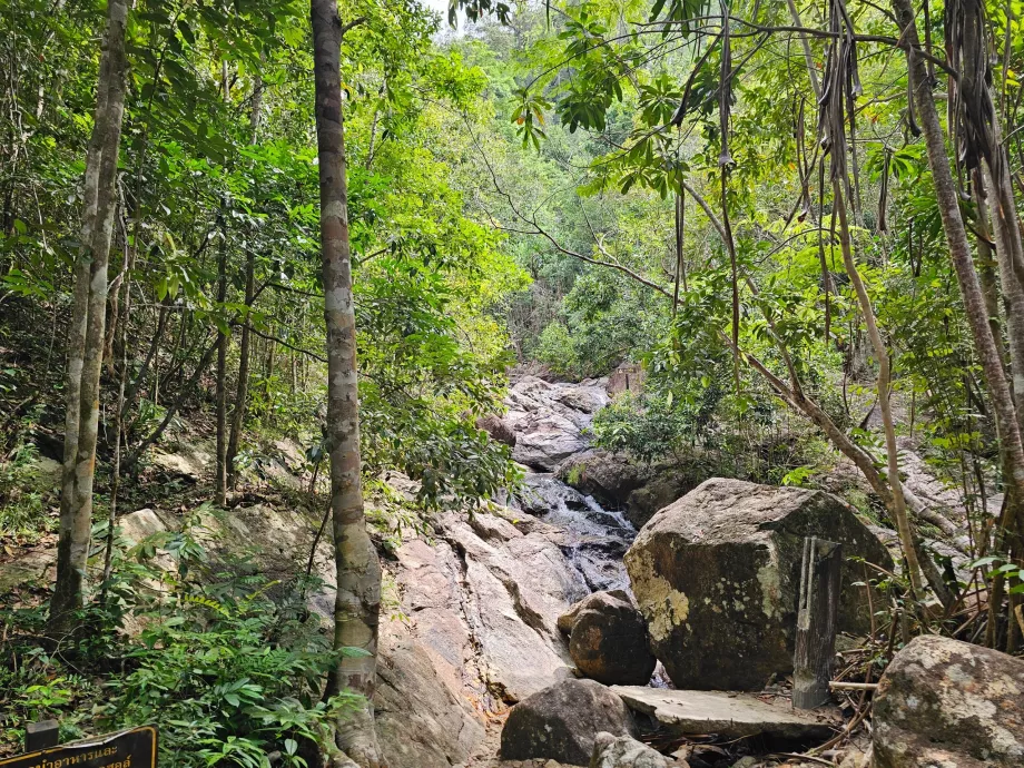 Phaeng Noi waterfalls in dry weather