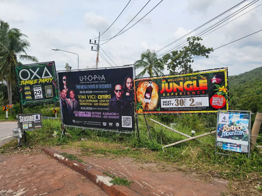 Ads for parties and nightclubs