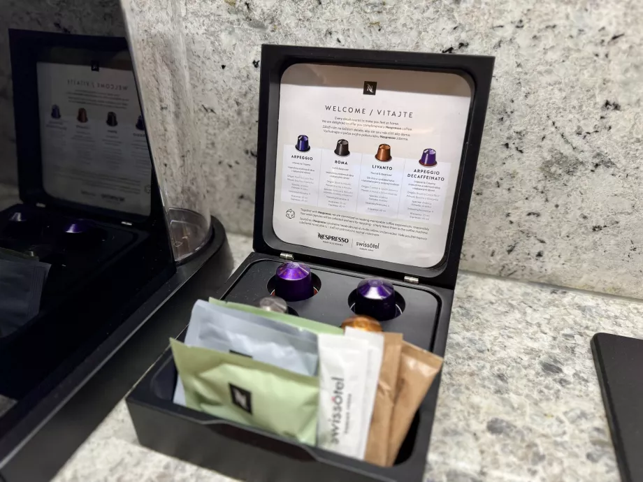 Nespresso coffee in the room