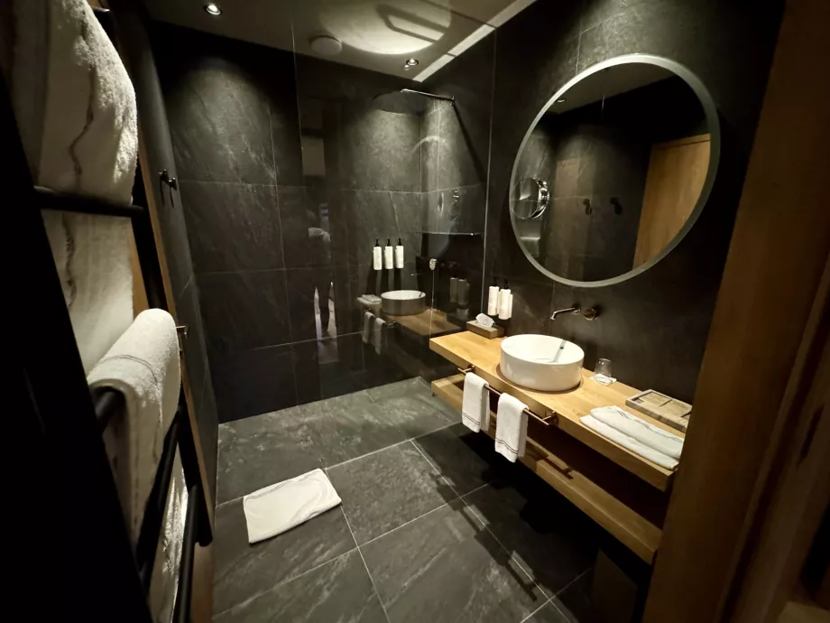 First bathroom with shower