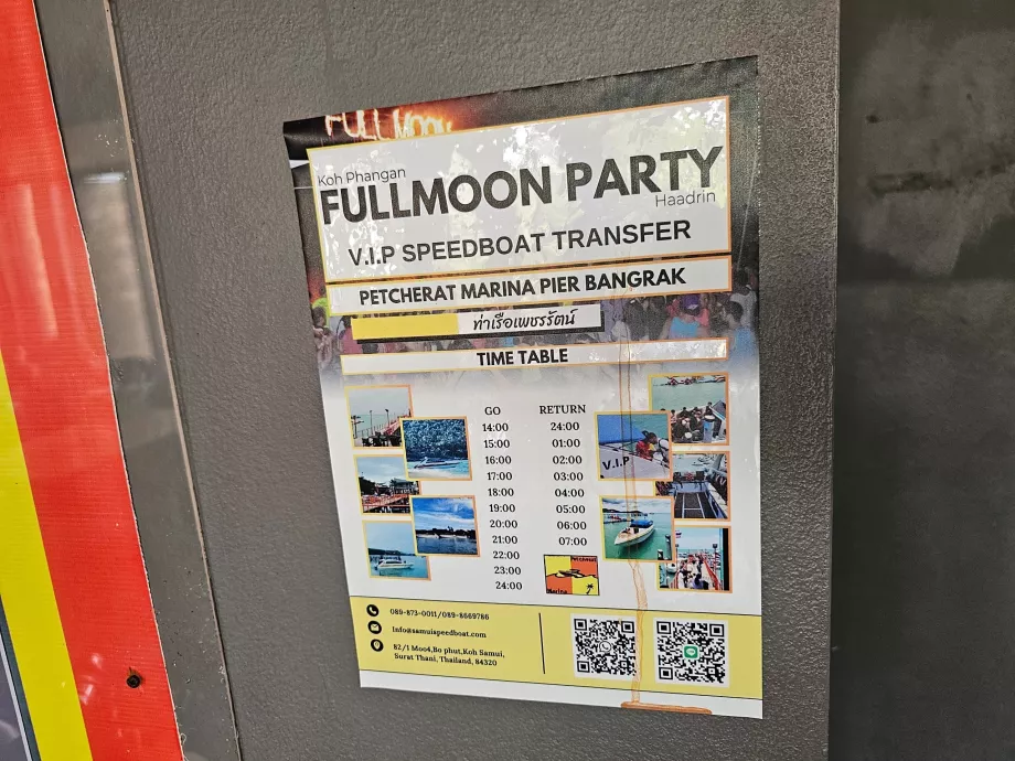 Full Moon Party - boats from Koh Samui