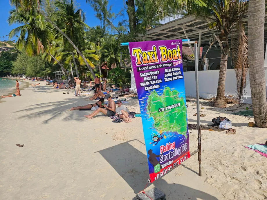 Salad Beach, taxi boat