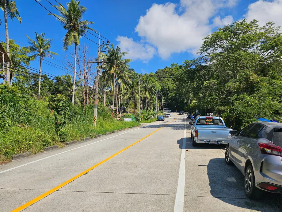 Main road to Koh Phangan