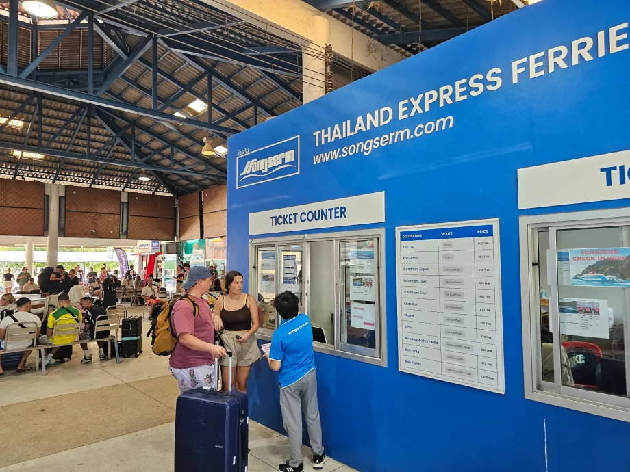 Thong Sala wharf, ticket office