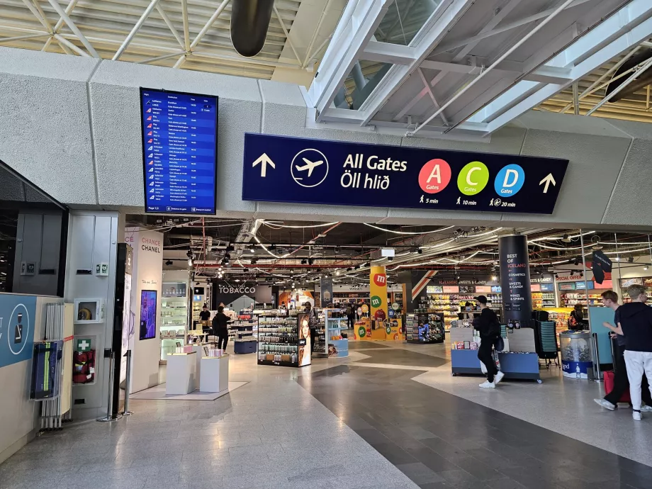 Duty free shop after security check