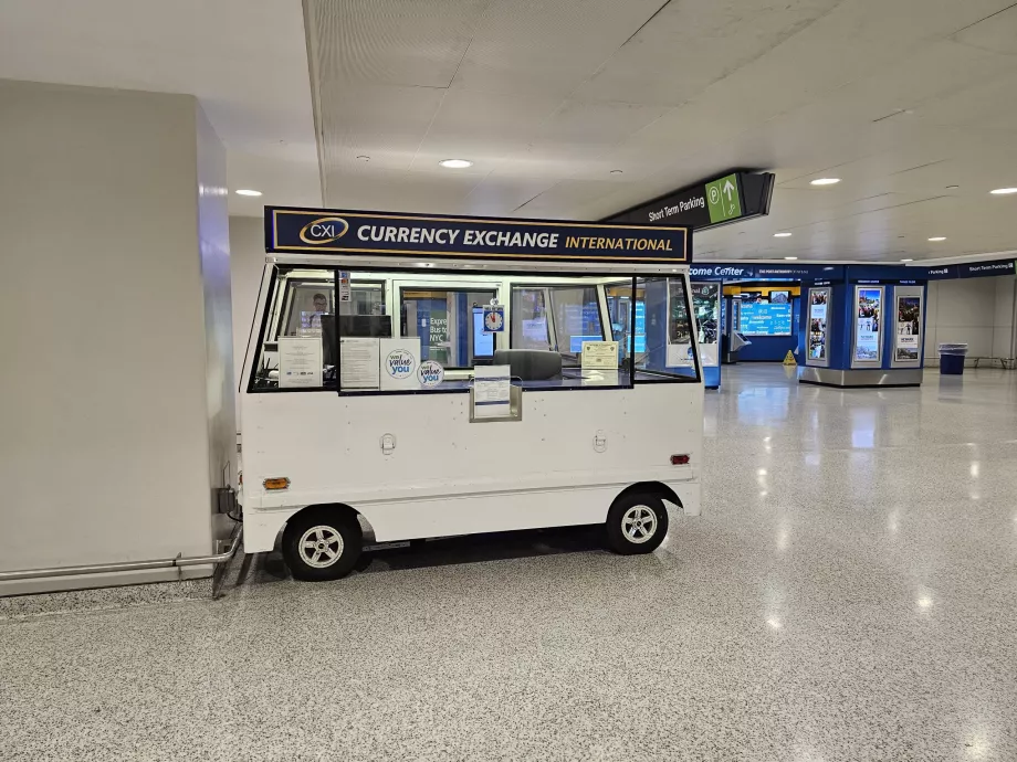 Money exchange in the arrivals hall
