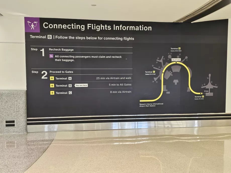 Information on connecting flights