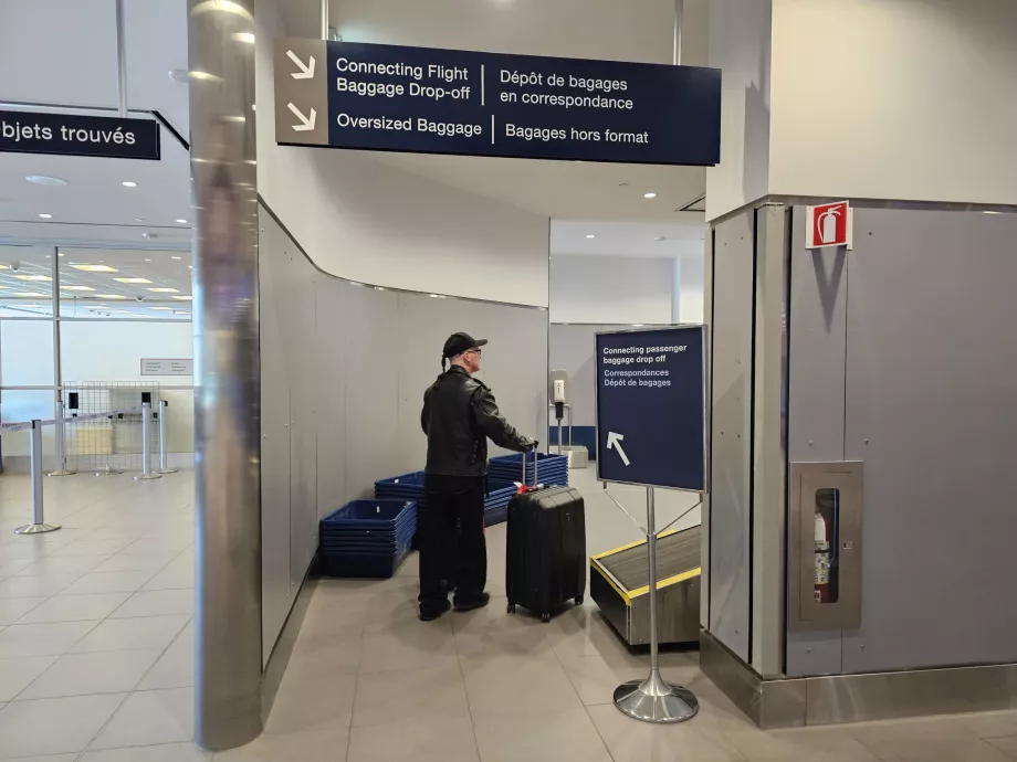 Transfer baggage recheck partition