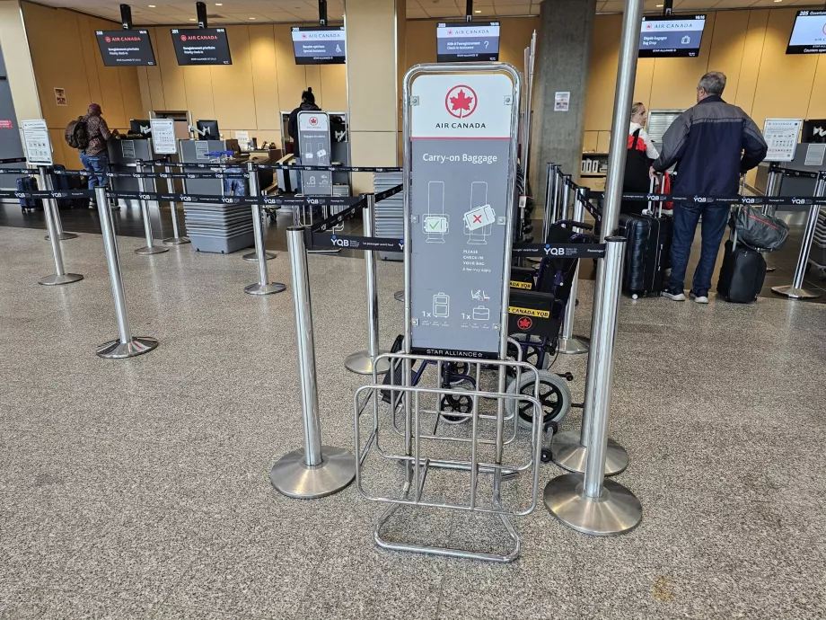 Hand luggage template
