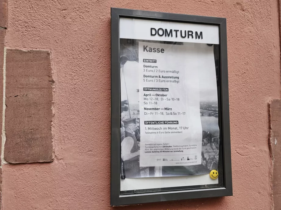 Admission prices to the tower