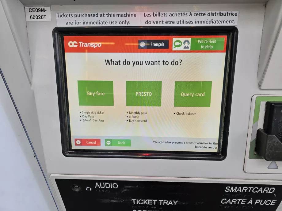 Buying a ticket