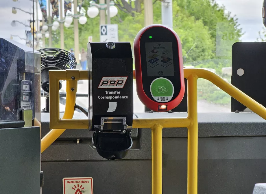 Ticket validator on the bus