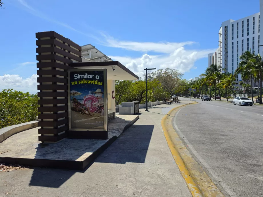 City bus stop
