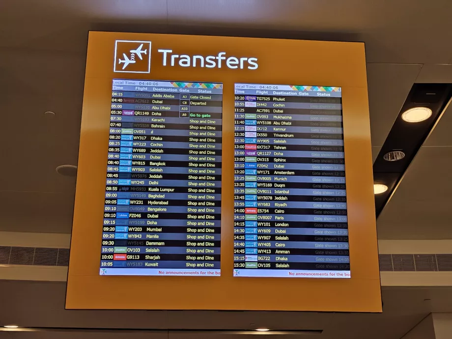 Transfer flights