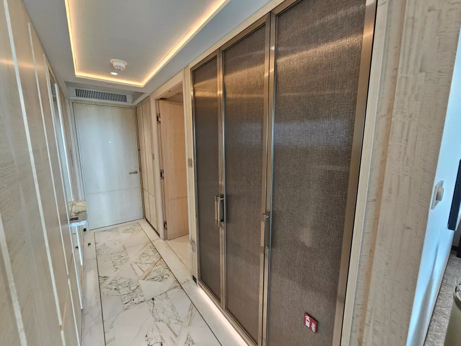 Hallway in the room and wardrobes