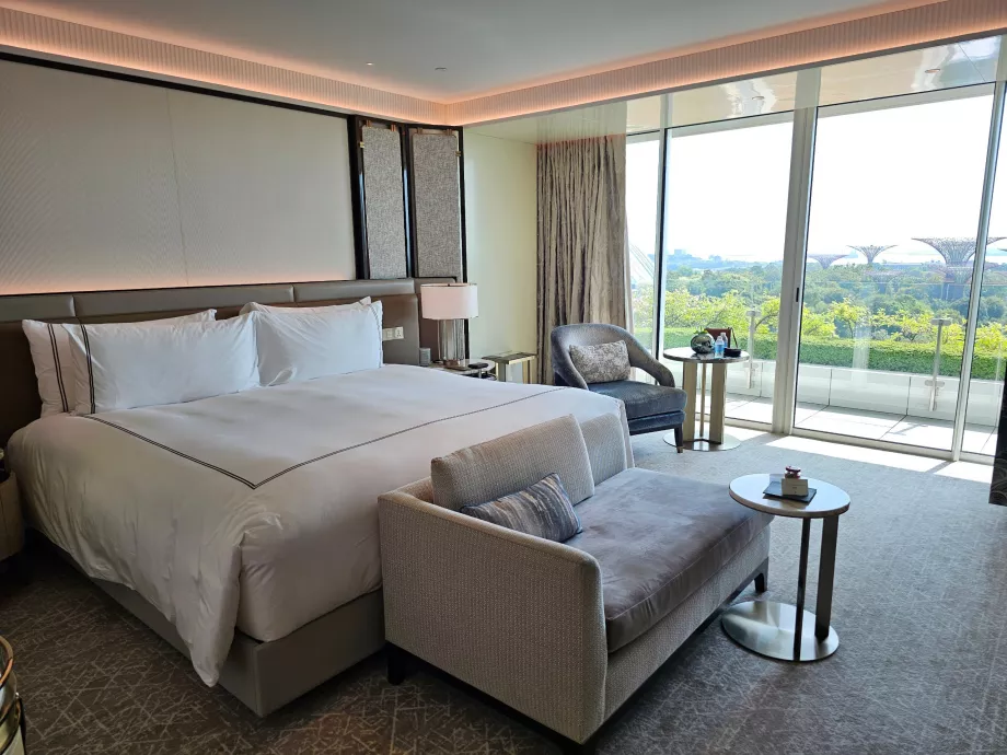 Room with balcony and view