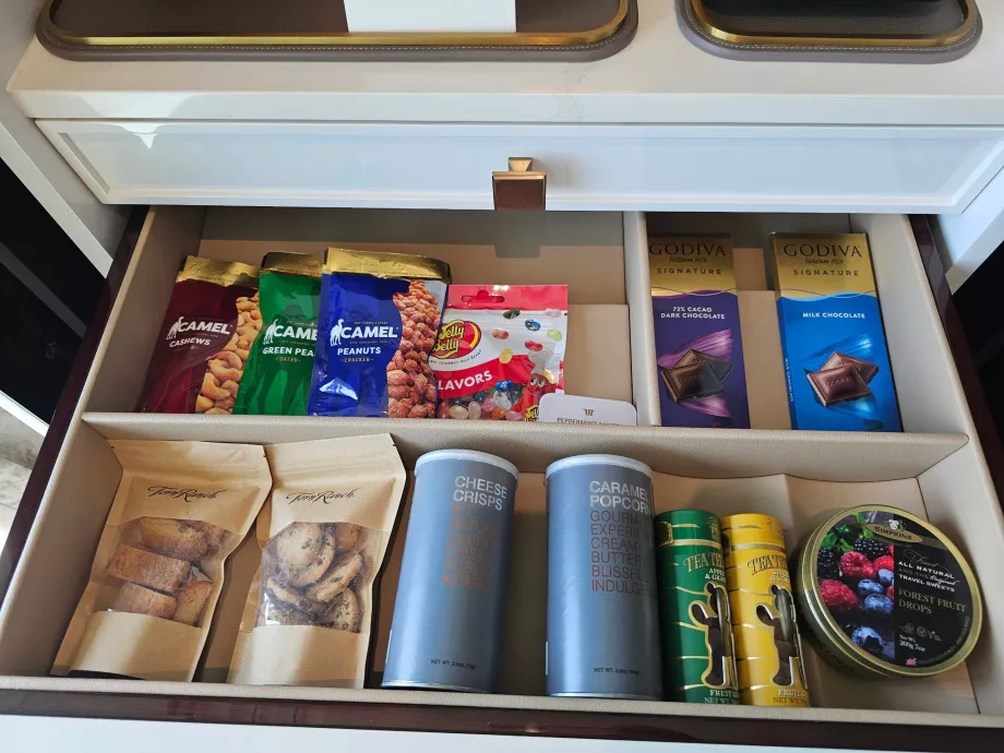 Biscuits, chocolates and nuts