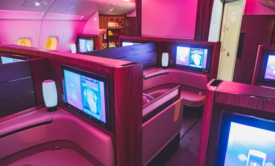 First Class with Qatar Airways