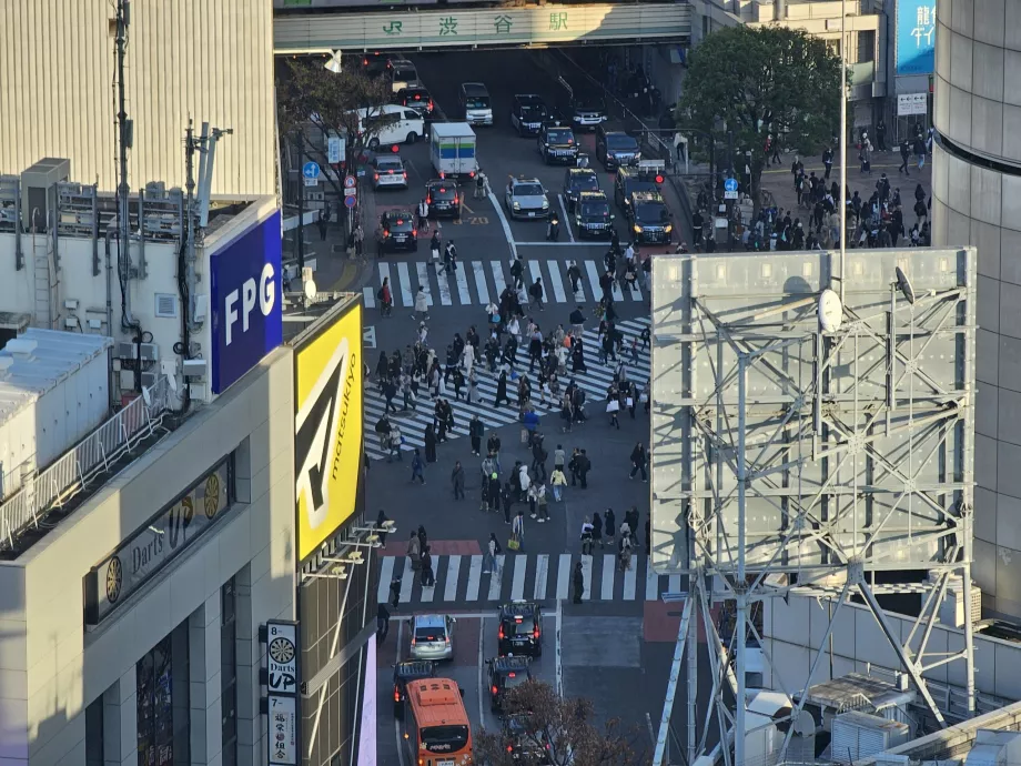 View of Shibuya Junction with zoom