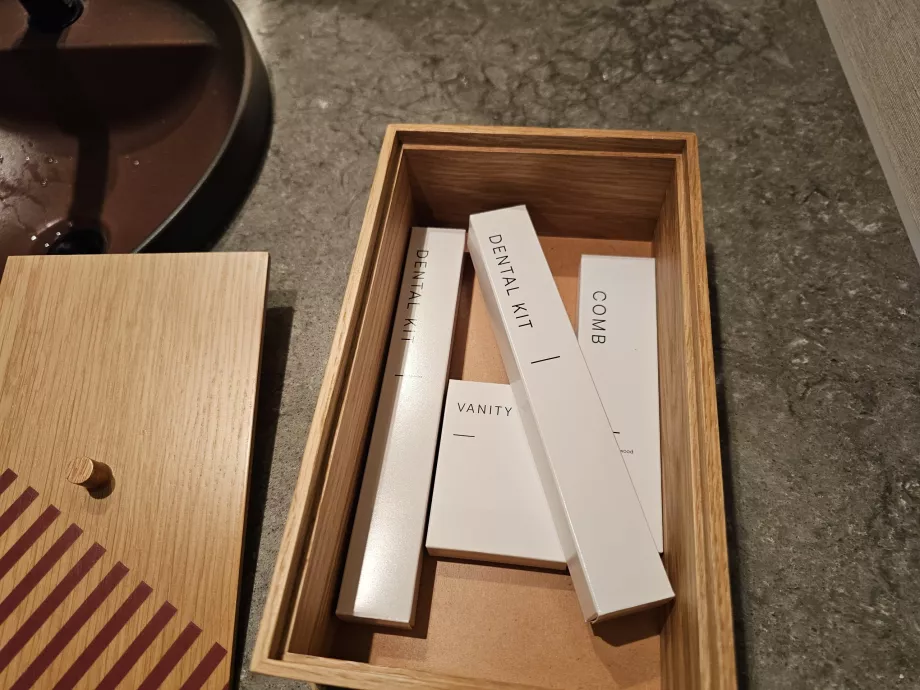 Amenity kit in the bathroom