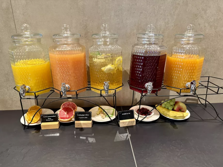 Fresh juices on offer