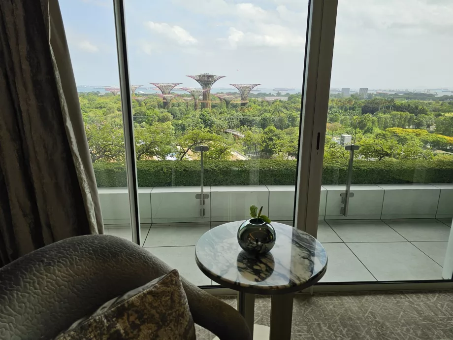 Our room with balcony and view