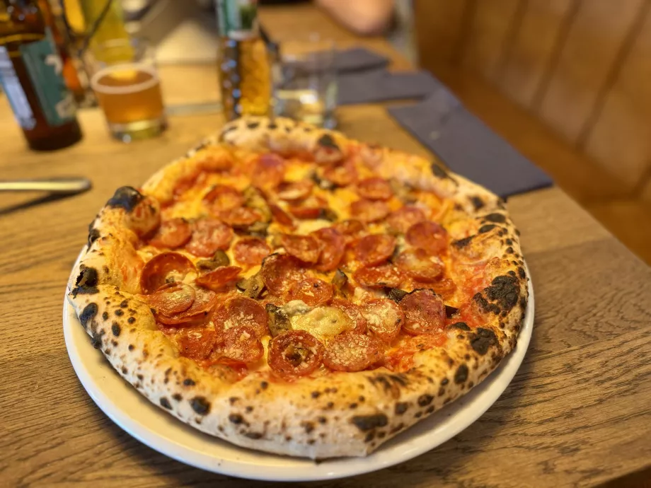 Pizza from the oven