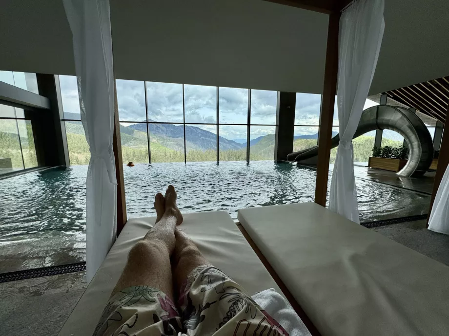 View of the Low Tatras from the pool