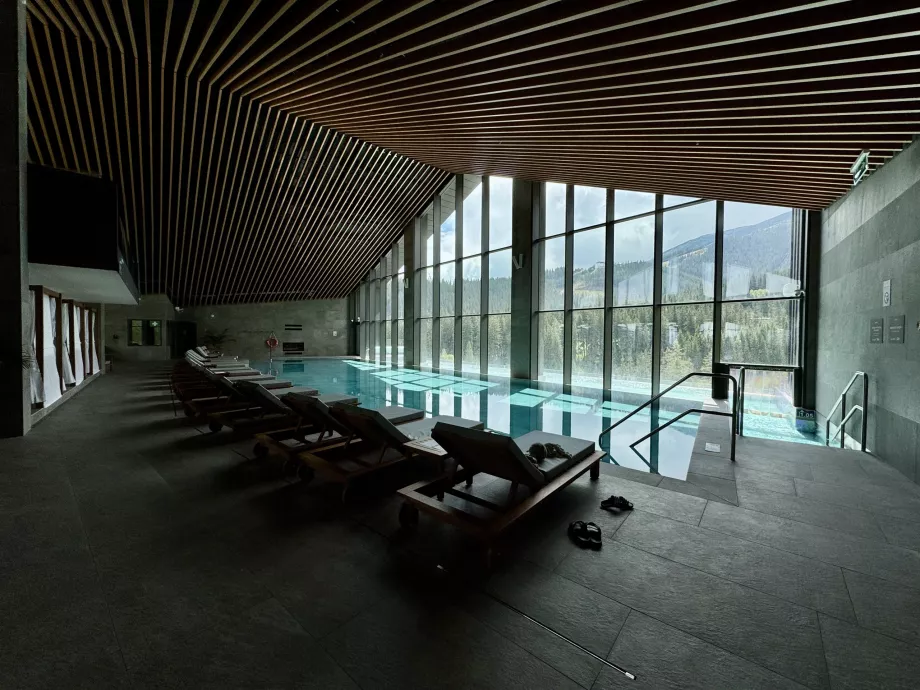 Indoor and outdoor swimming pool